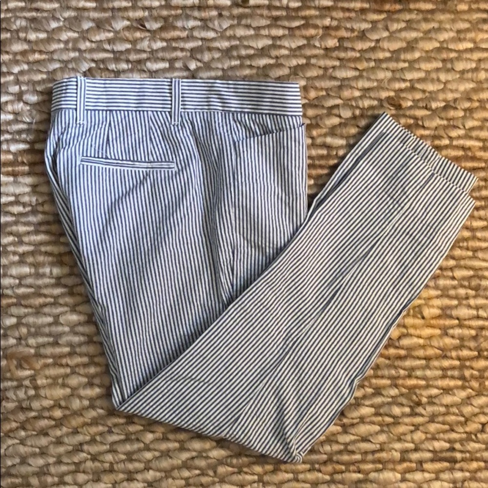 GAP - slim cropped seersucker pants
